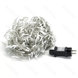 Niskonapięciowe lampki choinkowe sople 100led fala, Ciepła biel 5m